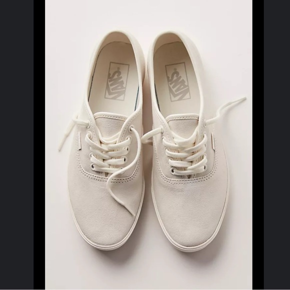 Vans Shoes - Vans Off-White Suede Lace-Up Sneakers